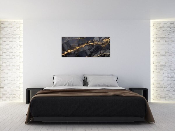 Kép - Fekete - arany dekoráció (120x50 cm)