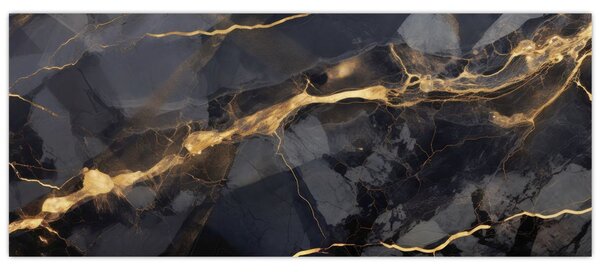 Kép - Fekete - arany dekoráció (120x50 cm)
