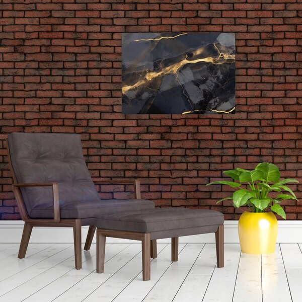 Kép - Fekete - arany dekoráció (70x50 cm)