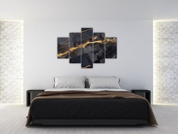Kép - Fekete - arany dekoráció (150x105 cm)