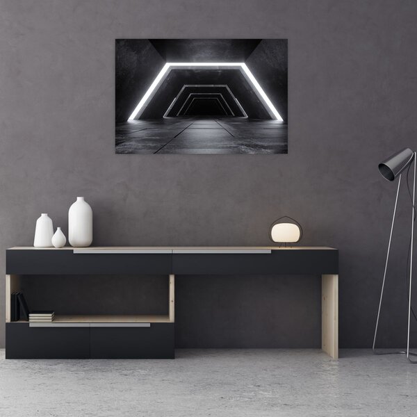 Kép - Futurisztikus alagút (90x60 cm)