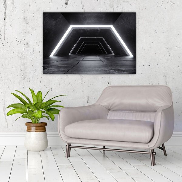 Kép - Futurisztikus alagút (90x60 cm)