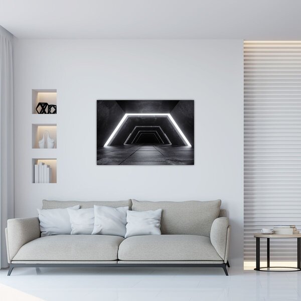 Kép - Futurisztikus alagút (90x60 cm)