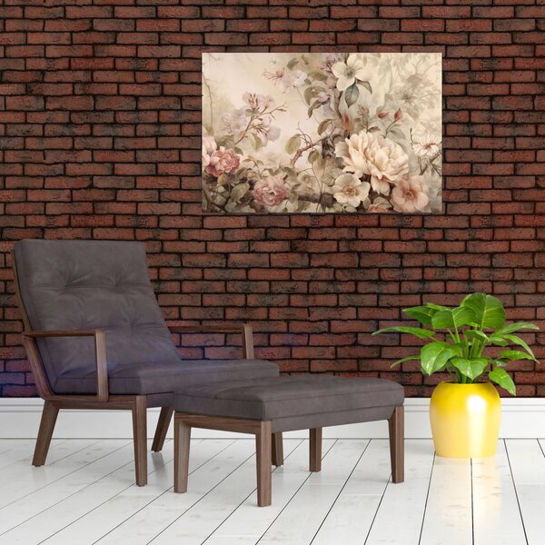 Kép - Vintage madár festmény (90x60 cm)