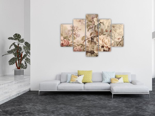 Kép - Vintage madár festmény (150x105 cm)