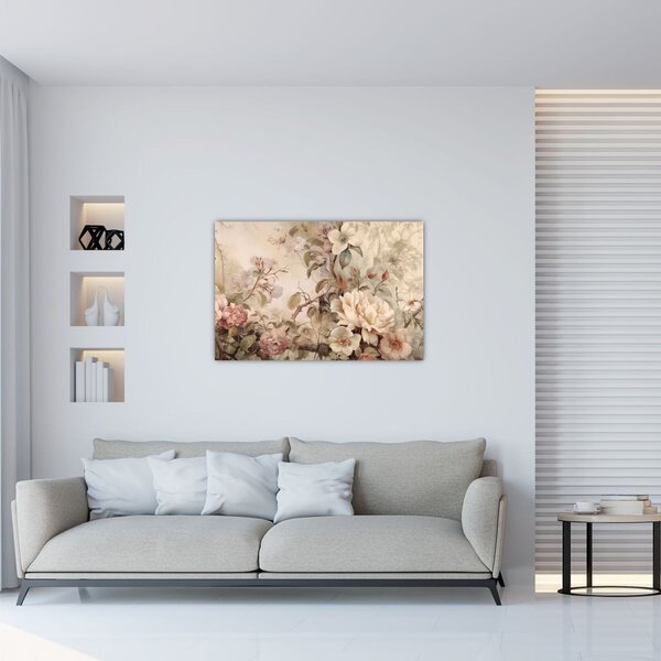 Kép - Vintage madár festmény (90x60 cm)