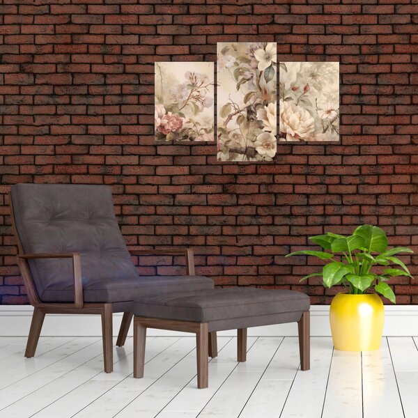 Kép - Vintage madár festmény (90x60 cm)