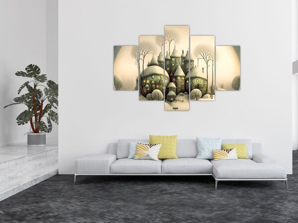 Kép - Mesebeli házikók (150x105 cm)