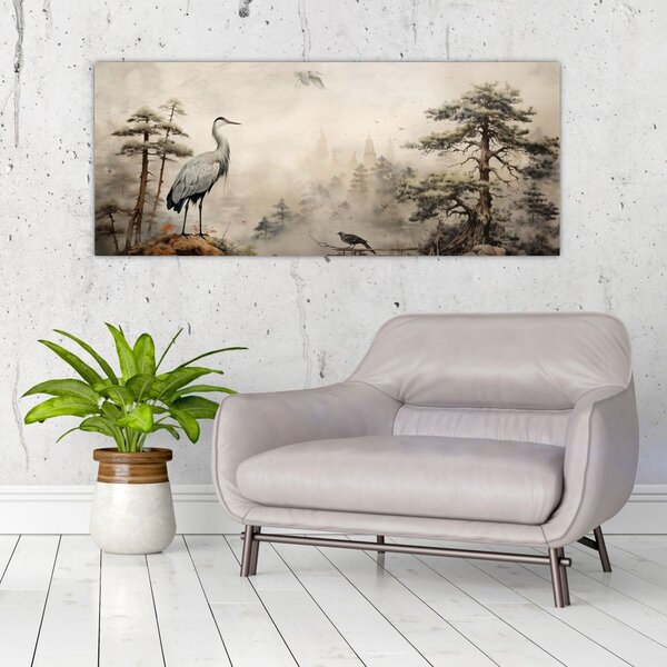 Kép - Rajzfilm tájkép (120x50 cm)