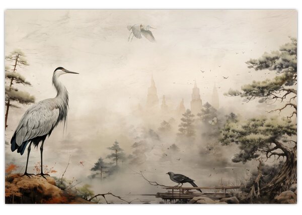 Kép - Rajzfilm tájkép (90x60 cm)