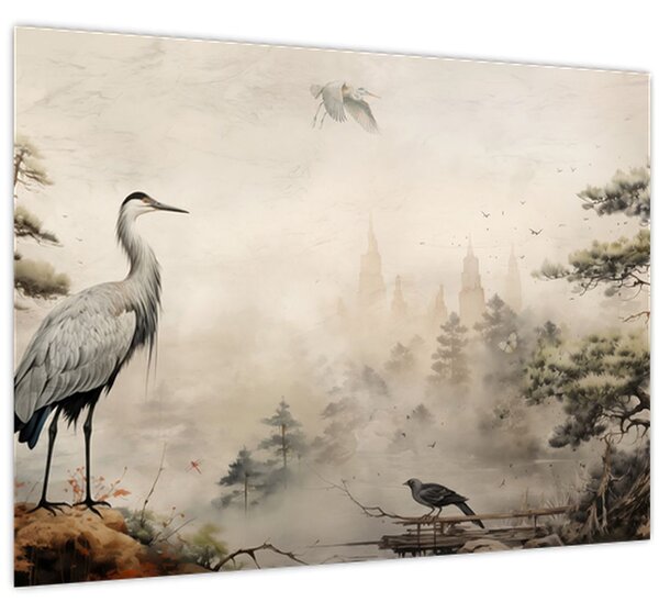 Kép - Rajzfilm tájkép (70x50 cm)