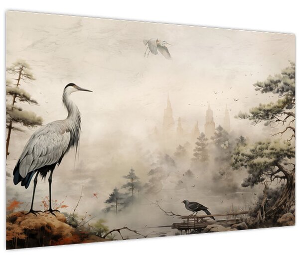 Kép - Rajzfilm tájkép (90x60 cm)