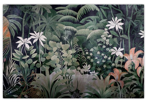 Kép - Festett dzsungel minta (90x60 cm)