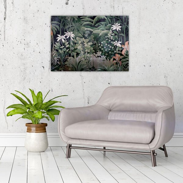 Kép - Festett dzsungel minta (70x50 cm)