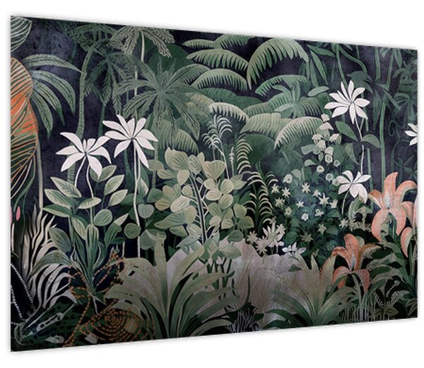Kép - Festett dzsungel minta (90x60 cm)
