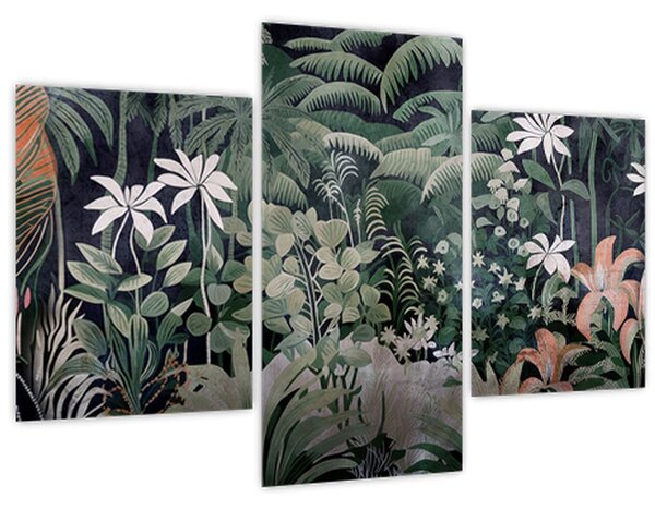 Kép - Festett dzsungel minta (90x60 cm)