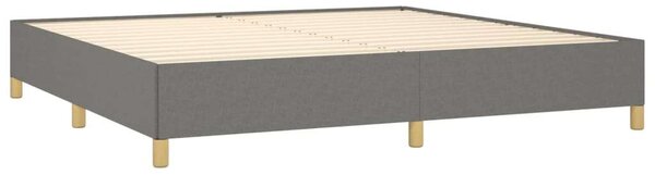 VidaXL sötétszürke szövet rugós ágy matraccal 200 x 200 cm