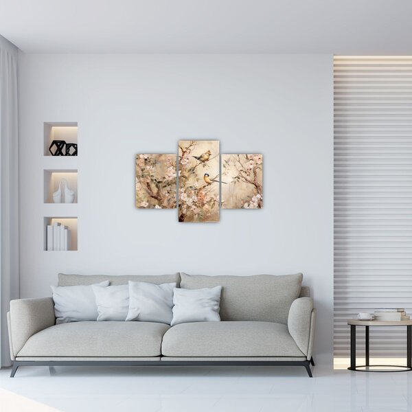 Kép - Vintage madár festmény II. (90x60 cm)