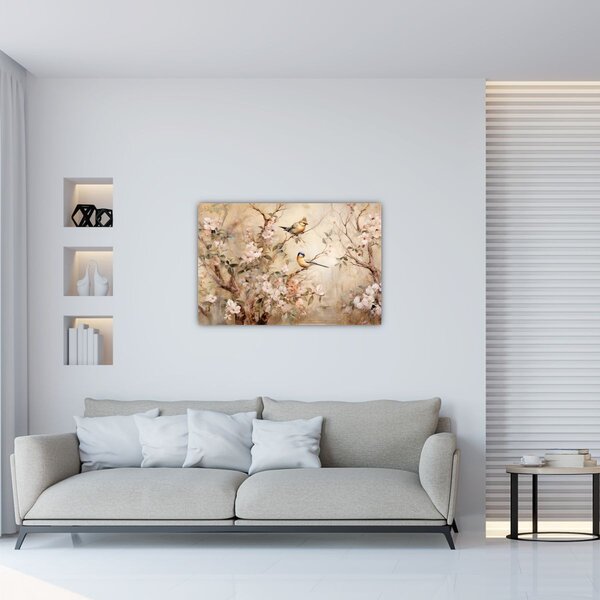 Kép - Vintage madár festmény II. (90x60 cm)