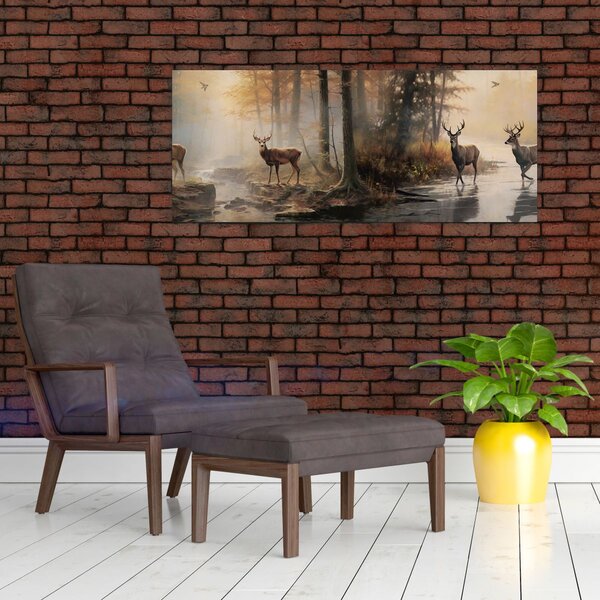 Kép - Vintage vadvilág festmény (120x50 cm)
