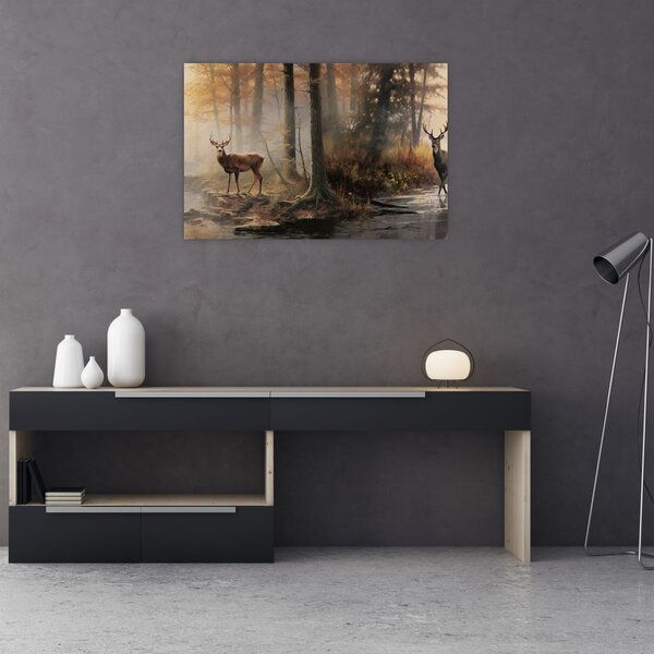 Kép - Vintage vadvilág festmény (90x60 cm)
