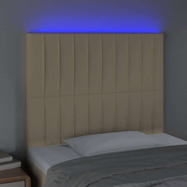 VidaXL LED-es Fejtámla - Krémszínű - 100x128cm