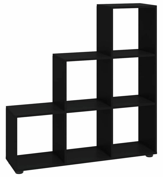 VidaXL Lépcsős Könyvespolc - Fekete - 107 cm
