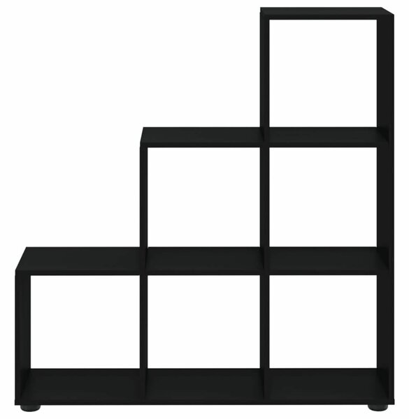 VidaXL Lépcsős Könyvespolc - Fekete - 107 cm