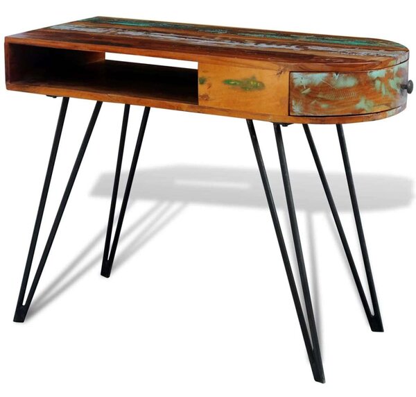 Rusztikus Fa Íróasztal - Antik Stílus - 97x45x76 cm