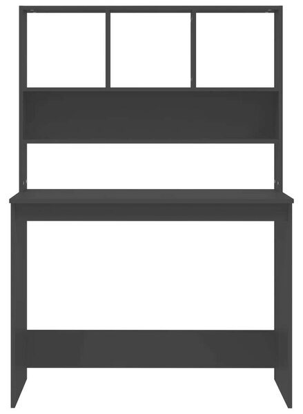 VidaXL Fekete Íróasztal Polcokkal - 102x45x148 cm