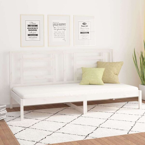 VidaXL fehér tömör fenyőfa kanapéágy 90 x 200 cm