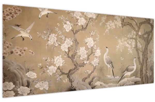 Kép - Rajzfilm japán táj (120x50 cm)