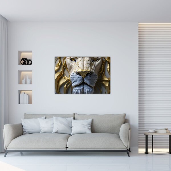Kép - Oroszlánfej (90x60 cm)