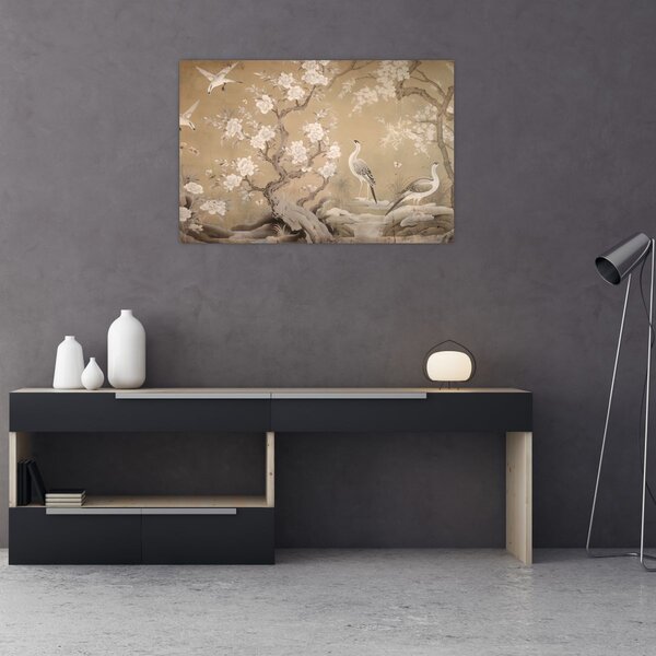 Kép - Rajzfilm japán táj (90x60 cm)