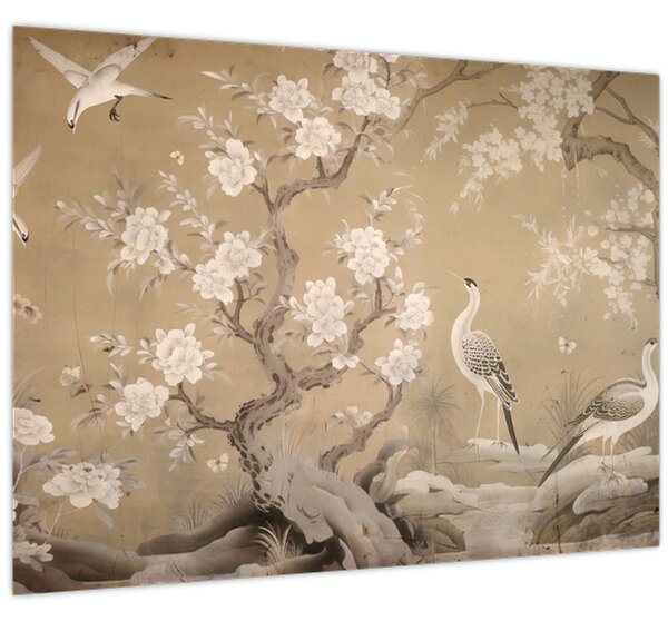 Kép - Rajzfilm japán táj (70x50 cm)