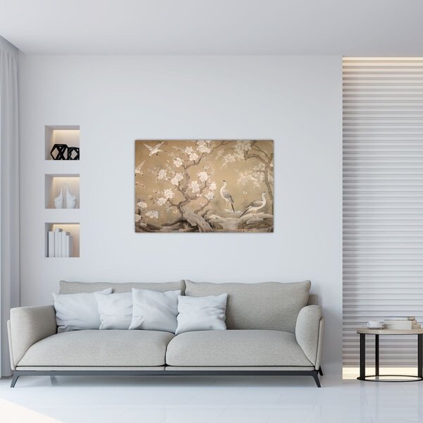 Kép - Rajzfilm japán táj (90x60 cm)