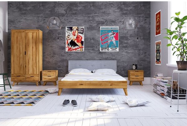 Tölgyfa ruhásszekrény 90x180 cm Greg - The Beds