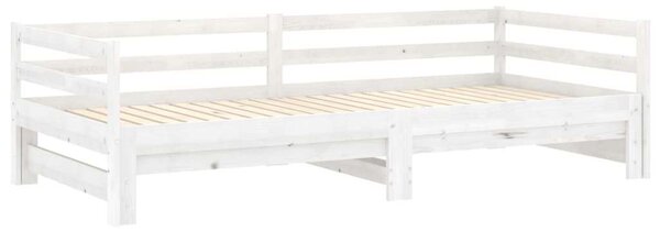 VidaXL fehér tömör fenyőfa kihúzható kanapéágy 2 x (90 x 200) cm