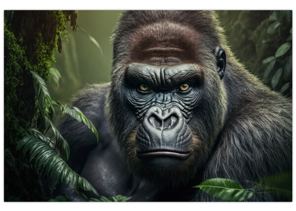 Kép - Egy gorilla portréja (90x60 cm)