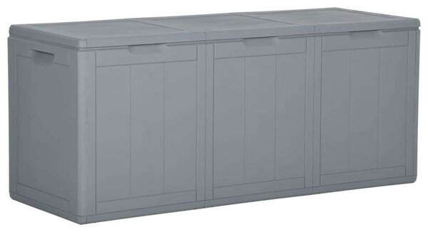VidaXL Kerti Tárolóláda - PP Rattan - Szürke - 270L