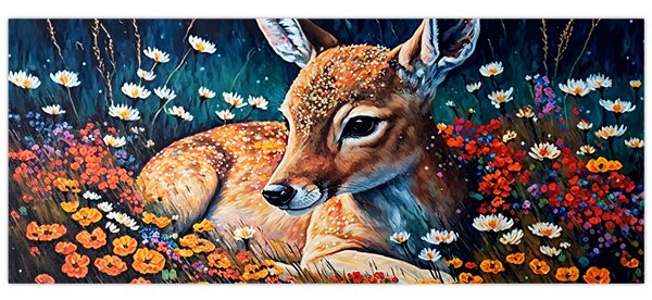 Kép - Festett szarvas (120x50 cm)