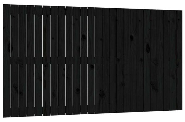 Fali Fejtámla - Tömör Fenyőfa - Fekete - 160x90 cm
