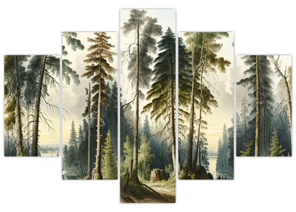 Kép - Szüreti táj az erdők (150x105 cm)