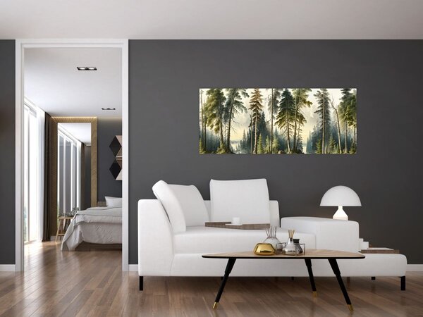 Kép - Szüreti táj az erdők (120x50 cm)