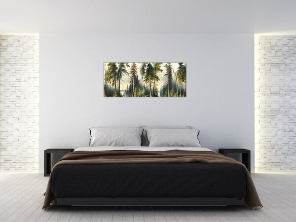 Kép - Szüreti táj az erdők (120x50 cm)