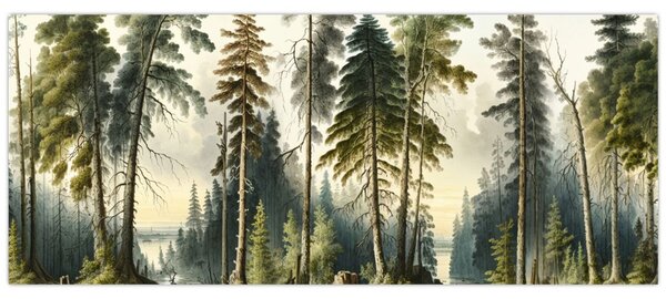 Kép - Szüreti táj az erdők (120x50 cm)