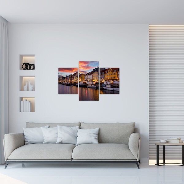 Kép - Nyhavn, Koppenhága (90x60 cm)