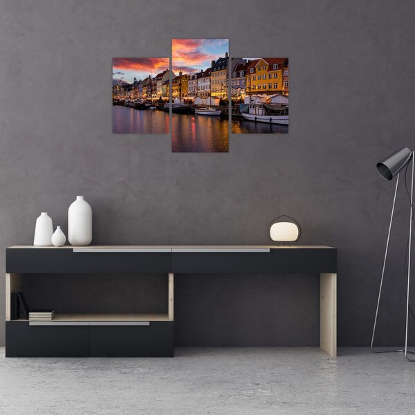 Kép - Nyhavn, Koppenhága (90x60 cm)