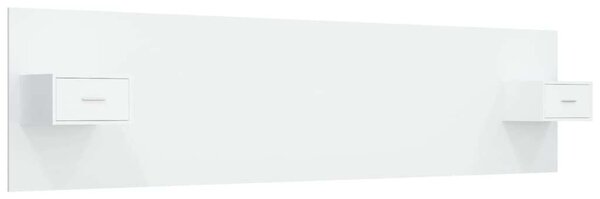 VidaXL fehér szerelt fa ágyfejtámla szekrényekkel