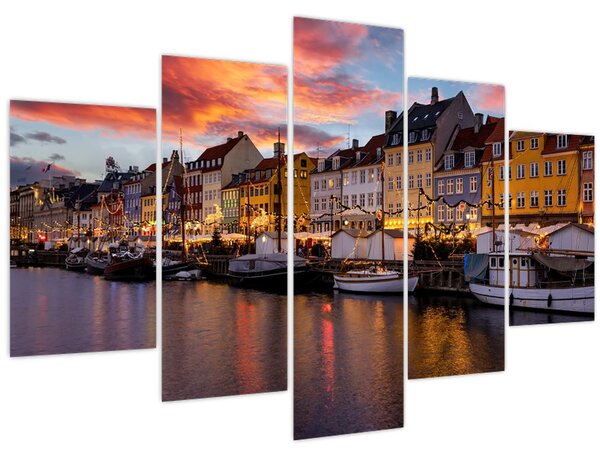 Kép - Nyhavn, Koppenhága (150x105 cm)